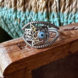 925 Sterling Silver Hamsa Ring